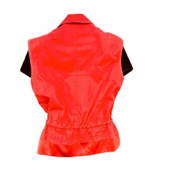 Tom Ford For Yves Saint Laurent 2004 Bright Orange Rope Closure Satin Trim Vest - Picture 2 of 11